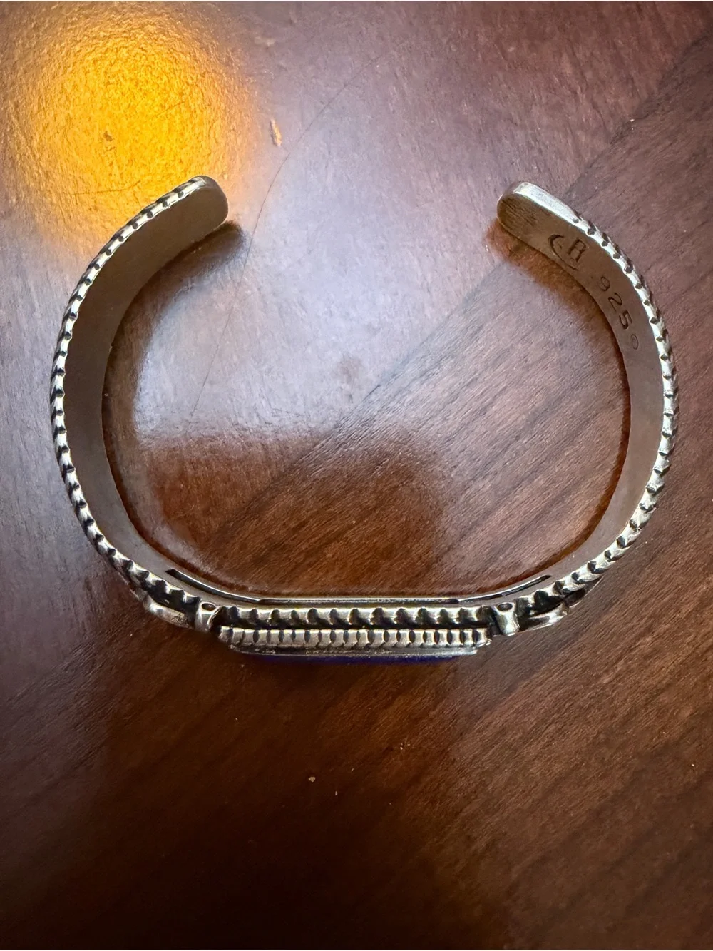 Carolyn Pollack Silver Bracelet with Lapis Blue Stone